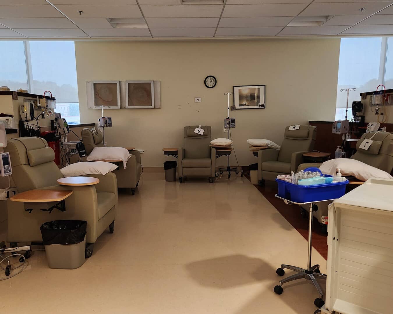 Chemotherapy chairs at the Gatineau Cancer Centre 